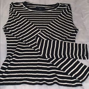 black & white stripped long sleeve